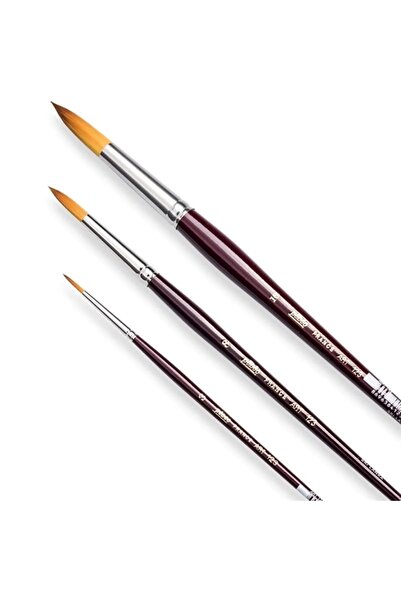 HETicaret Perie rotundă pentru acuarelă cu peri sintetici Nr.: 4