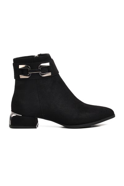 AYAKMOD Cizme de dama din piele intoarsa neagra 248035   Z