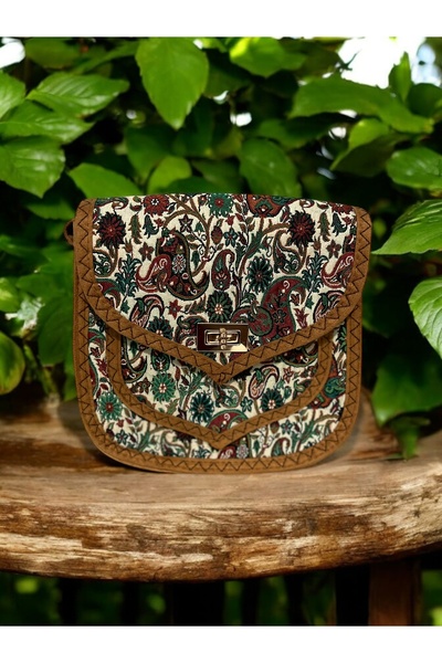 MODA Otantik desenli kadın omuz çantası