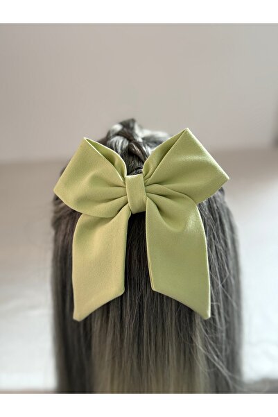 vikivin bebe Fıstık Yeşili Klipsli Fiyonk Toka