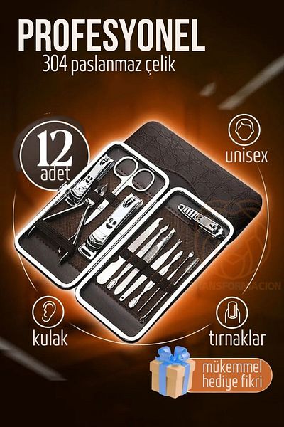 Transformacion 304 Steel Chrome Manicure Set - Professional Ear & Face Care Kit 721153
