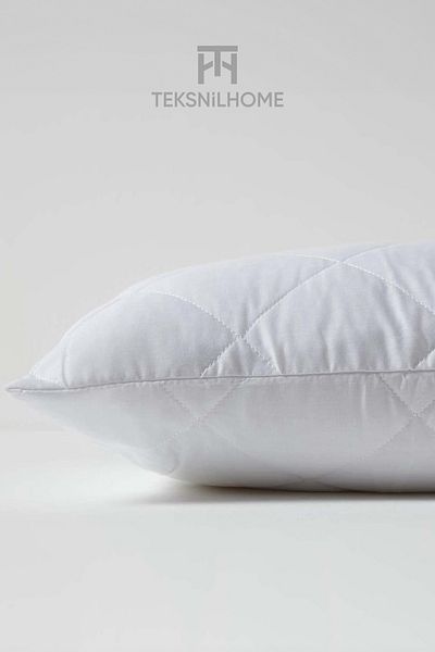 TeksNil Home Pernă moale matlasată 2 bucăți 800 grame |   Față de pernă cu fermoar |   50 X 70 Cm