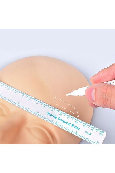 alaraycosmetics Permanent Makeup and Marking Pen White/with ruler