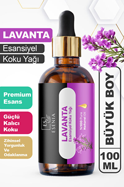 ESENIA Lavanta Esansiyel Uçucu Yağı Buhurdanlık Difüzör Esansı oda ve banyo p...