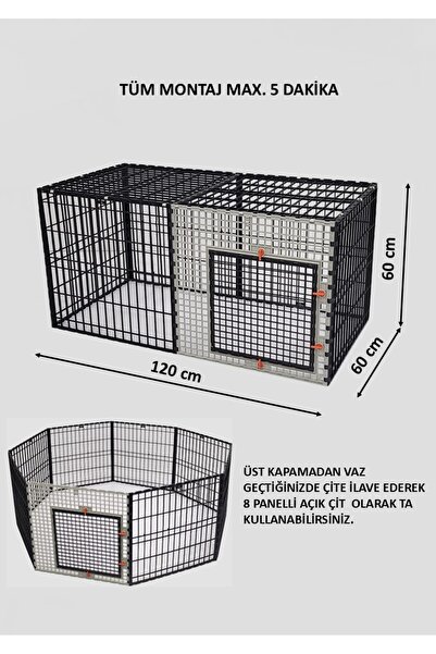 Leganest 60cm X 120cm X 60 Cm Köpek, Kedi, Tavşan, Eğitim, Oyun Çiti Ve Kafesi