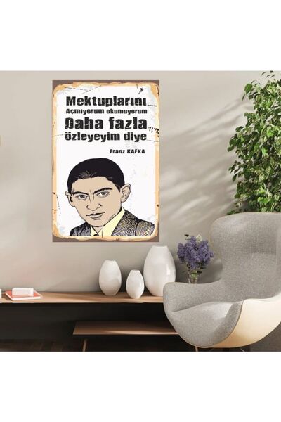 DURUSOY Ρετρό ξύλινη αφίσα από MDF - Αστεία αποφθέγματα, γραφές τοίχου, τοπία...