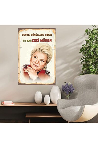 DURUSOY Ξύλινη ρετρό αφίσα από MDF, Αστεία αποφθέγματα, Γραφές τοίχου, Τοπίο,...