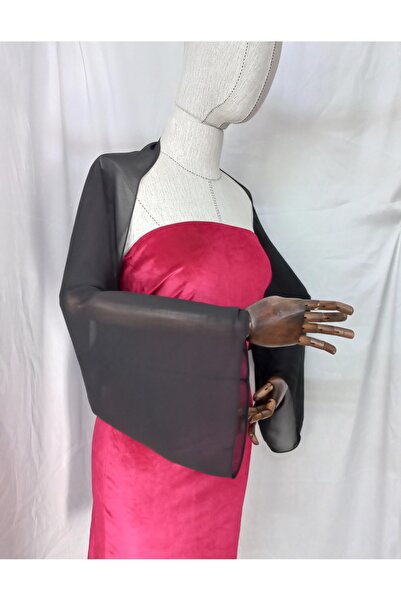 Qrsln Μαύρο μανίκι σιφόν Amylee