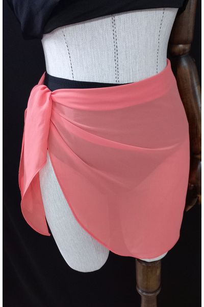 Qrsln Daisy Chiffon Short Dusty Rose Pareo