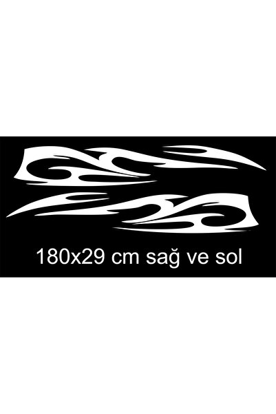 Birim Matbaa Car Car Side Flame Sticker Auto Sticker