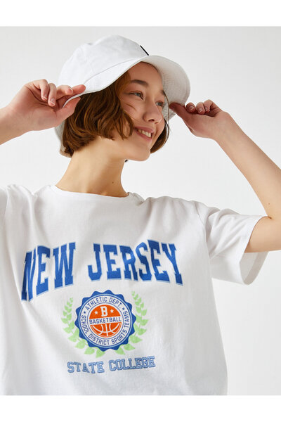 Koton T-Shirt Letter Printed Βαμβακερό