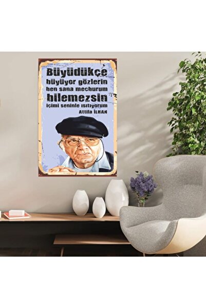 DURUSOY Ρετρό ξύλινη αφίσα από MDF - Αστεία ατάκες, γραφές τοίχου, τοπία, ιστ...