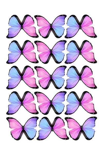 EyER Shoping ورق صور سميك لامع 220 جرام لباقة الفراشات مقاس كبير 30 قطعة وردي