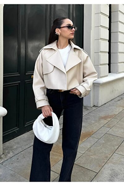 Ekim Store Jachetă de motociclist din piele de epocă pentru femei