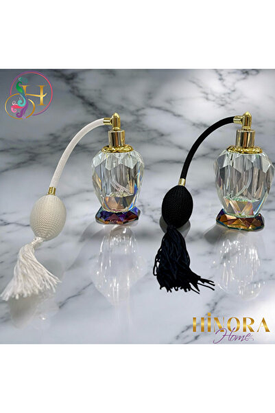 Hinora Kristal Model Pompalı Parfüm Şişesi Hem Şık Hem Kullanışlı Dekoratif Cam Şişe TEKLİ SATILIR