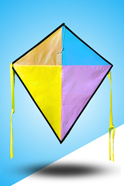 GÜLEN UÇURTMA Kumaş Çerçeveli Elmas Uçurtma - Rengarenk