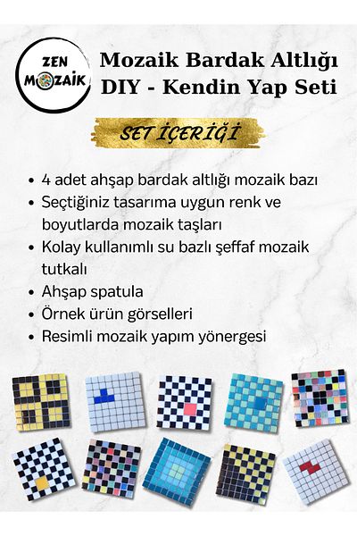 Zen Mozaik - Mosaic Coaster DIY Set - Discover Your Creativity!
