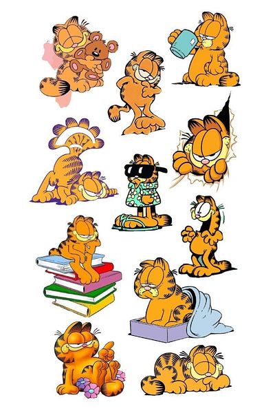 Sticksy Garfield Stickerphone Laptop Notebook Tablet Notebook Flask Sticker Sticker St1024