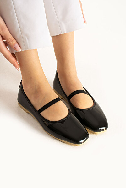 MÜJERİL'S حذاء راقصة الباليه بإبزيم أنيق للمنزل والخارج