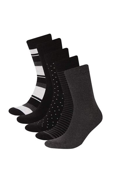 DeFacto New Season Men's 5-Piece Cotton Long Socks