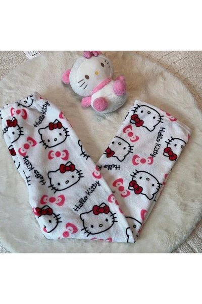 Göksin Dompuleri Fashion Plush Kitty Oversize Sweatpants