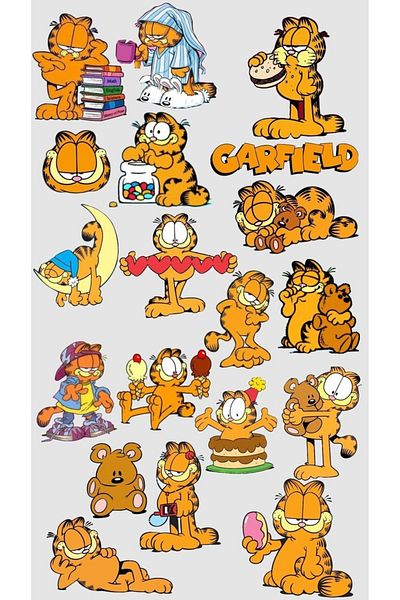 Sticksy Garfield Stickerphone Laptop Notebook Tablet Notebook Flask Sticker Sticker St1122