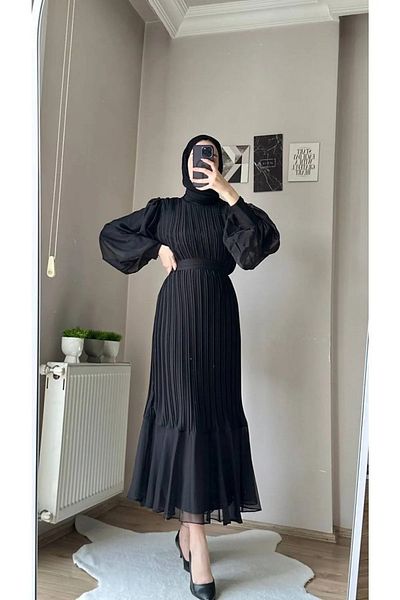 CYM Butik Πλισέ Μουσουλμανικό Φόρεμα
