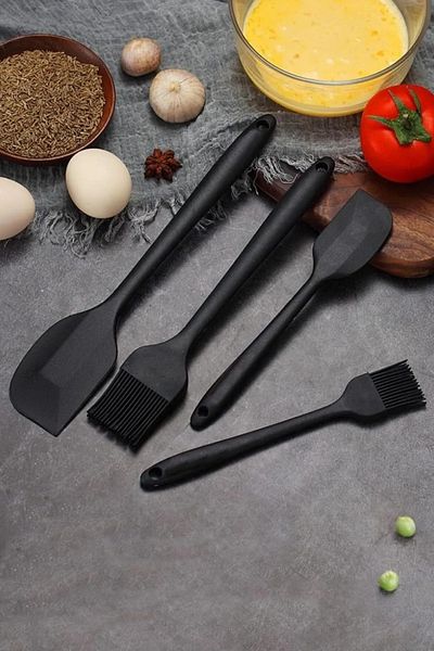 BEFTO HOME 6 Pieces Heat-Resistant, Fireproof Non-Stick High Quality Silicone Spatula Set