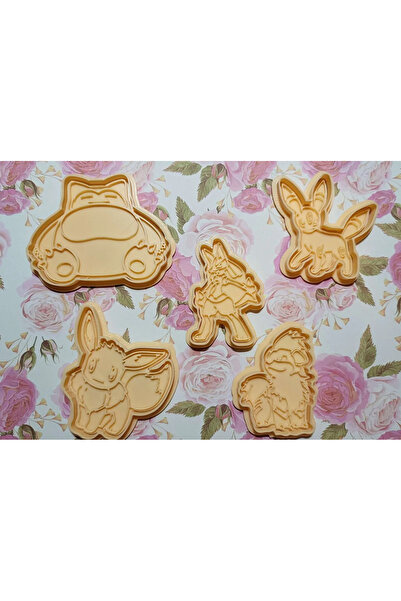 Cypnova طقم بسكويت البوكيمون - أومبريون، سنورلاكس، لوكاريو، جروليث و إيفي 5 قطع