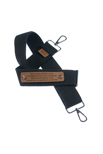 miawiki لون أسود، حزام حقيبة مخصص لأسلوبك الشخصي، حزام حقيبة طويل، قابل للتعد...