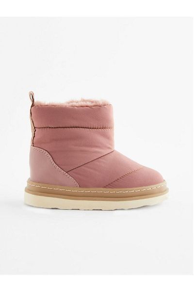 Next Pink Quilted Boots with Warm Lining