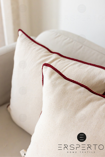 Ersperto Pamuklu Keten Sade Kırlent Kılıfı 1 Adet 30x50 Cm
