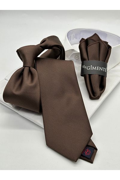 Gutiero ربطة عنق كلاسيكية باللون البني