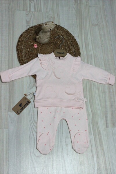 Caramell Barbosa Kız Bebek 2'li Premium Kalite Kalpli Romantik Takım