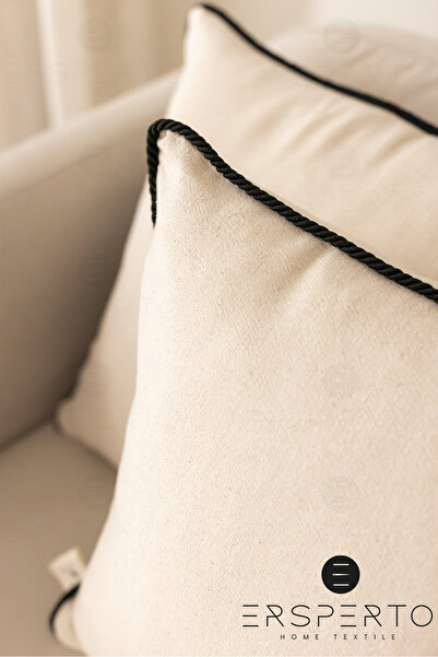 Ersperto غطاء وسادة بسيط من القطن والكتان قطعة واحدة 30x50 سم
