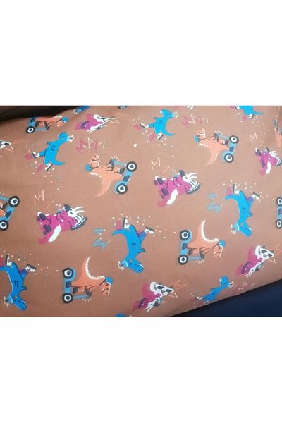 Taç 50X70 cm Ranforce Dinosaurs Pillow Case - Crown Cute