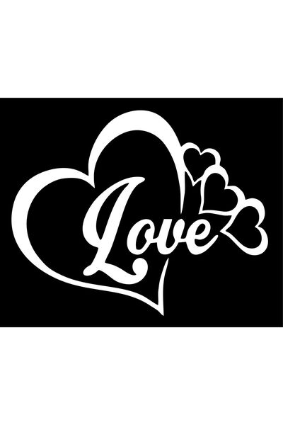 Birim Matbaa Love Car Sticker(20X16+Cm)