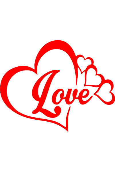 Birim Matbaa Love Car Sticker(20X16+Cm)
