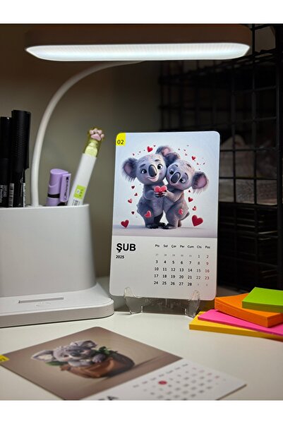 cakaybu Koala Temalı 2026 GÜNCEL Masaüstü Takvim