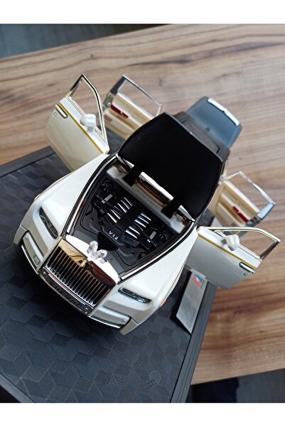 OYUNCAKSAHİLİ Rolls Royce Phantom Tarzı Diecast Koleksiyon 1.24 Metal Araba Kapı Bagaj Kaput Açılır Blackwhite