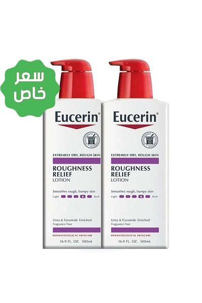 Eucerin Lotion Roughness Relief 16.9 Ounce (500ml) (2 Pack