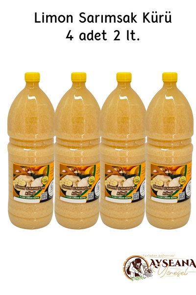 ayşeana yöresel Limon Sarımsak Kürü El Yapımı Doğal (4x 2lt ) 8 Lt