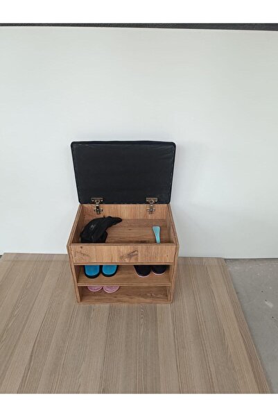 EKOÇ WOOD DESİNG Rengibiz Ayakkabılık Puflu Minderli Sandıklı