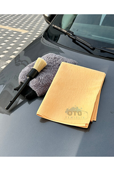 euroist Set de spălare auto din 3 piese - Mănușă pentru spălare auto, Perie p...