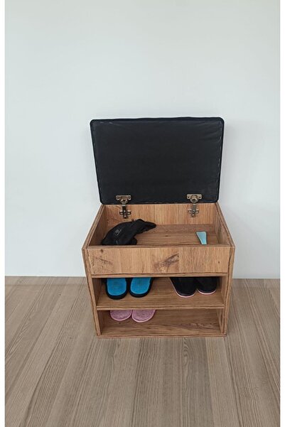 EKOÇ WOOD DESİNG Rengibiz Ayakkabılık Puflu Minderli Sandıklı