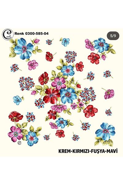 ÇEÇEN HOME (2 Τεμάχια) Νέο Μοντέλο 100 CM Έγχρωμο Κέντημα Γραφής