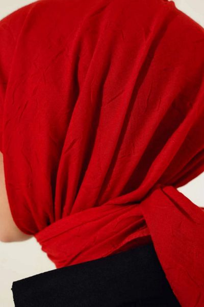 Melodi Scarf Eșarfă practică din bambus Hijab roșu pentru femei