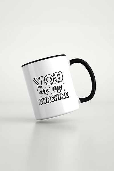 feinas Love Black Porcelain Mug