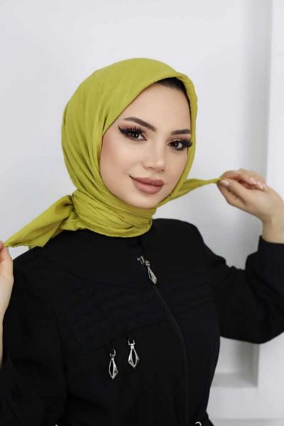 Melodi Scarf Eșarfă practică din bambus - Hijab pentru femei, verde ulei