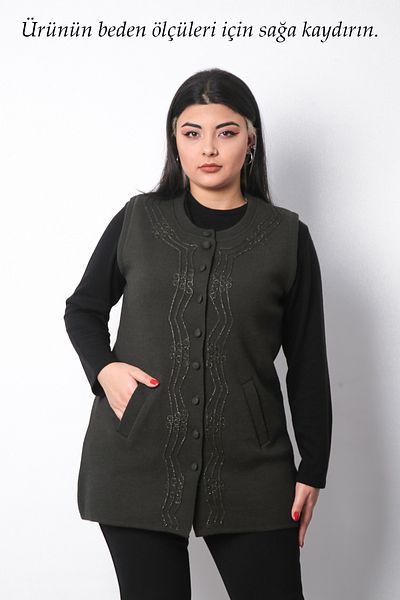 Laden Knitwear Women's Woolen Laselle Thick High Quality Winter Mother Vest